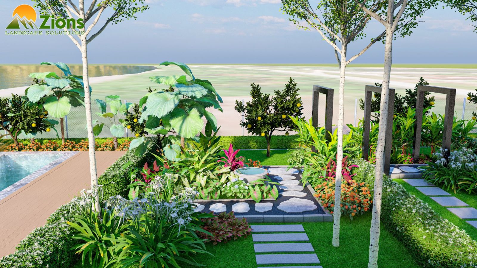 Thiết kế nhà vườn nghỉ dưỡng phong cách nhiệt đới